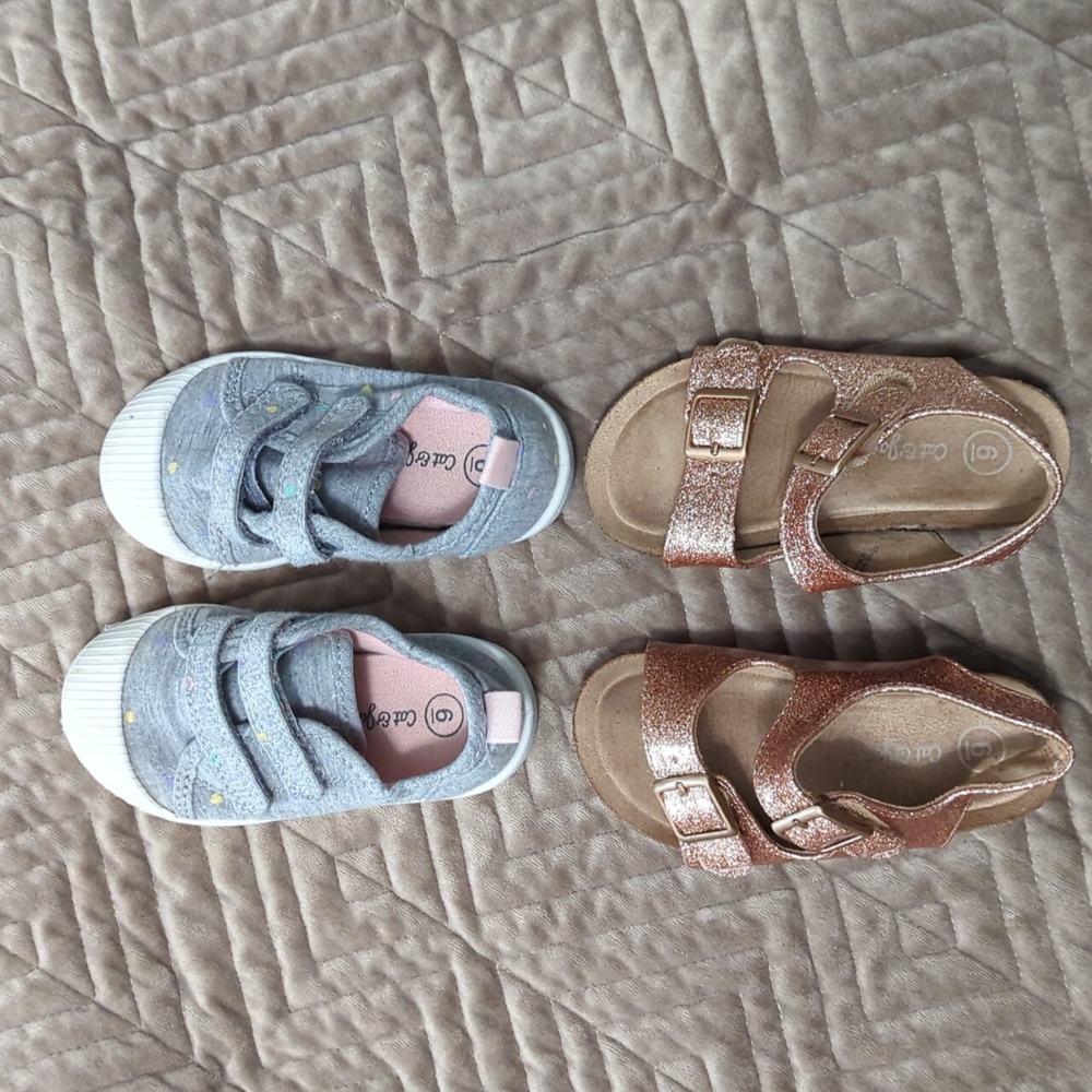 Lot of 2 Baby/ Toddler Girl Cat & Jack Shoes